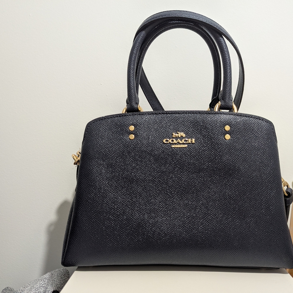 Coach Navy Blue Lillie Carryall Crossbody